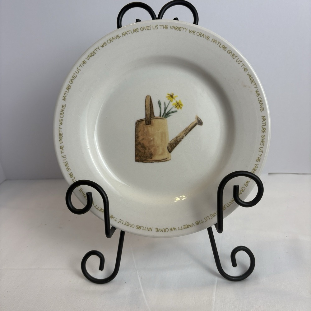 Thomson Pottery My Garden 8" Salad Plate Watering Can Nature Quote Replacement